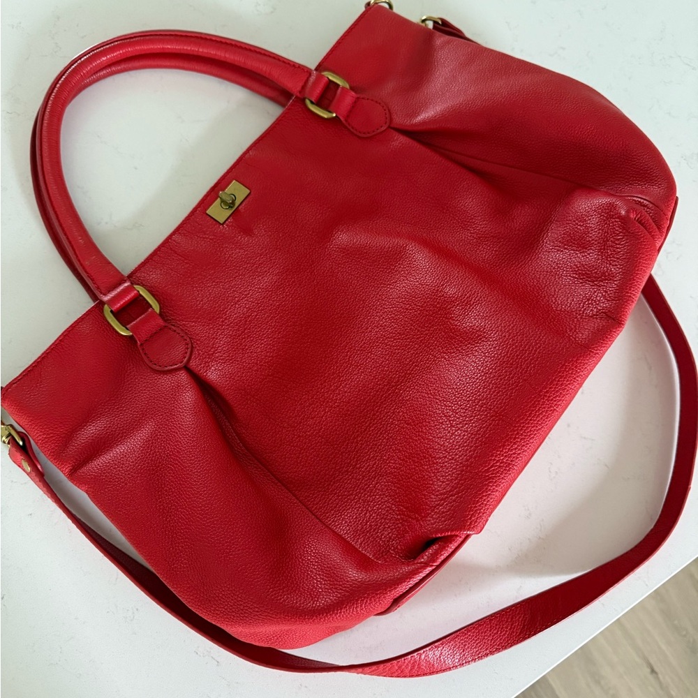 J. Crew Vibrant Red Shoulder Bag